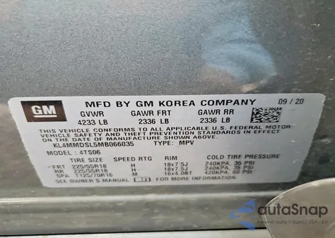 2021 Buick Encore Gx Select z USA, uszkodzony, nr VIN KL4MMDSL5MB066035